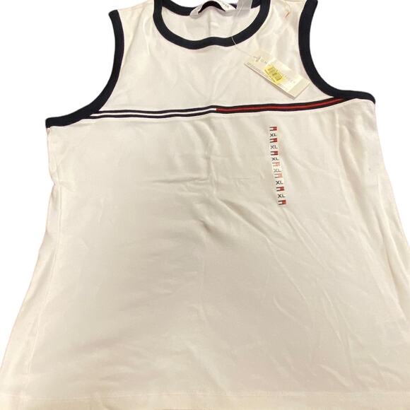 Tommy Hilfiger White Tank Top Womens XL New with Tags Attached - Picture 1 of 4